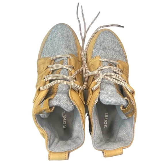 Sorel Caribou Leather Boot women’s Tan and Gray Lace-Up hiking Boots 6 - Picture 8 of 15